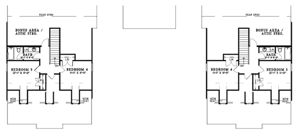 Home Plan - Country Floor Plan - Upper Floor Plan #17-2821