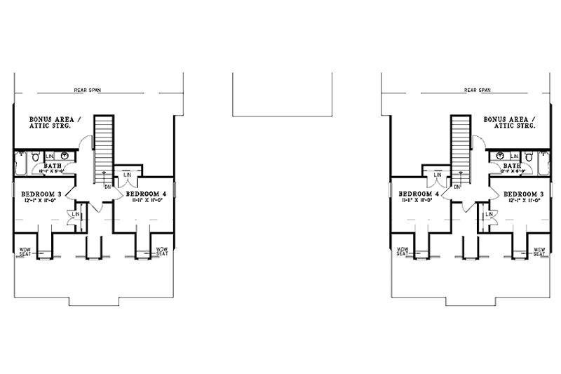 Home Plan - Floor Plan - Upper Floor for Country House Plan #17-2821 - 8 bed, 6 bath