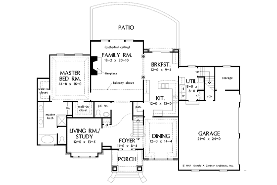 Floor Plan - Main Floor for Country House Plan #929-330 - 4 bed, 2.5 bath