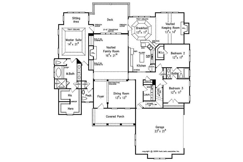Home Plan - Floor Plan - Main Floor for Tudor House Plan #927-431 - 3 bed, 2.5 bath