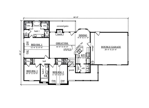 Farmhouse Floor Plan - Main Floor Plan #42-404