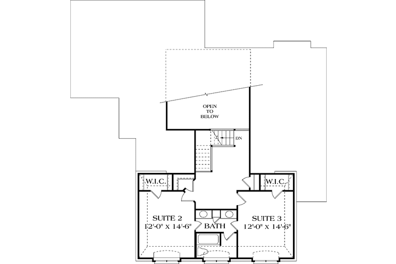 Home Plan - Floor Plan - Upper Floor for Country House Plan #453-389 - 3 bed, 2.5 bath