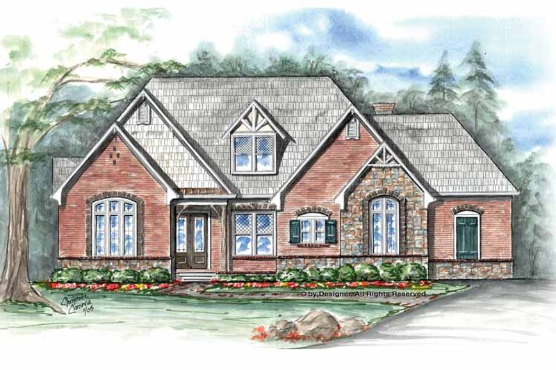 Dream House Plan - Exterior - Front Elevation 3 for Country House Plan #54-348 - 3 bed, 2.5 bath