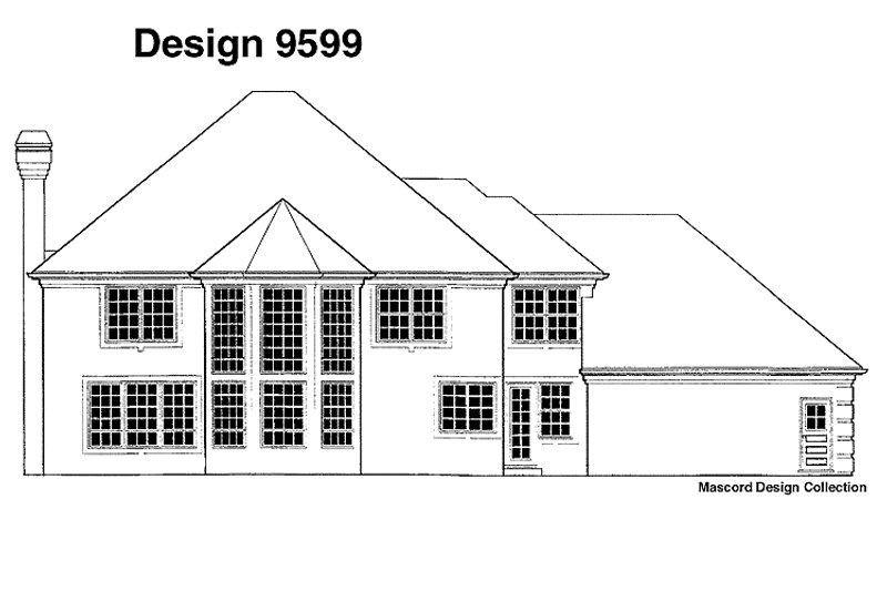 Architectural House Design - Exterior - Rear Elevation for Mediterranean House Plan #48-741 - 4 bed, 2.5 bath