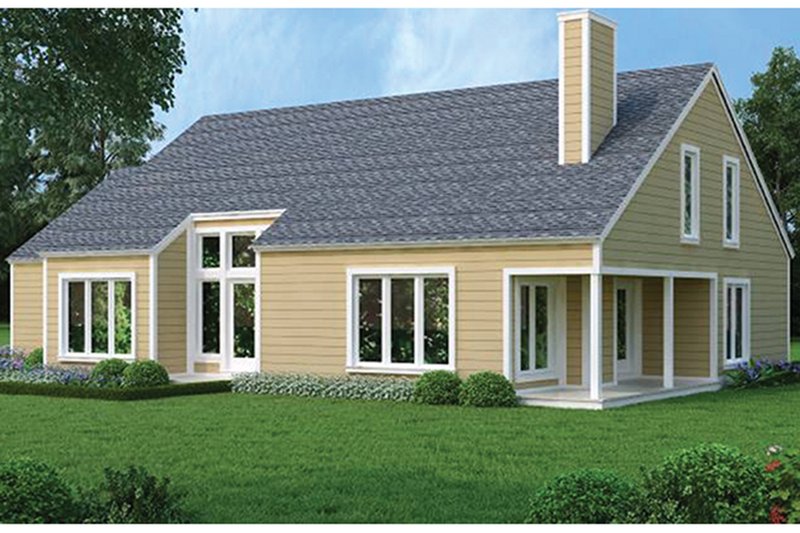 Home Plan - Exterior - Rear Elevation for Traditional House Plan #45-473 - 3 bed, 2.5 bath
