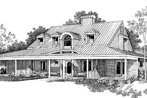 House Plan Design - Exterior - Front Elevation for Country House Plan #72-928 - 3 bed, 3 bath