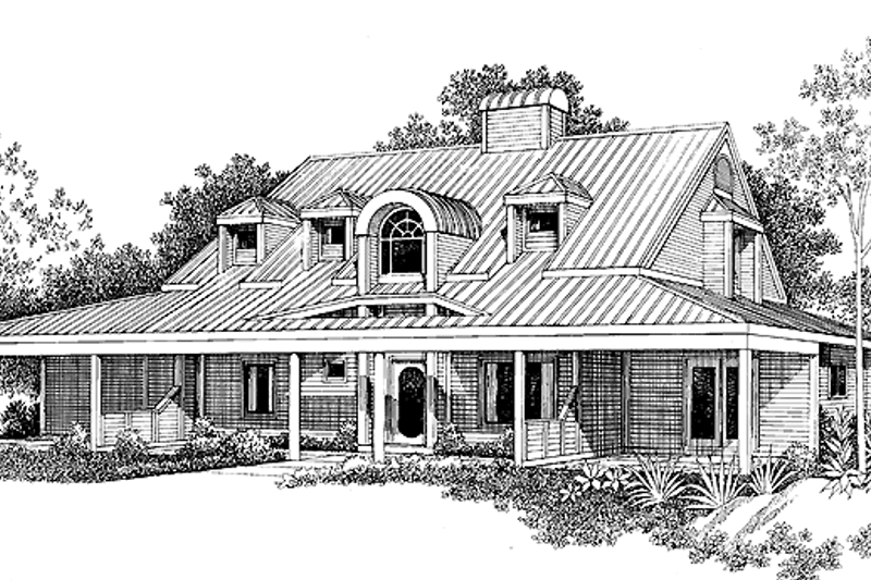 Dream House Plan - Country Exterior - Front Elevation Plan #72-928