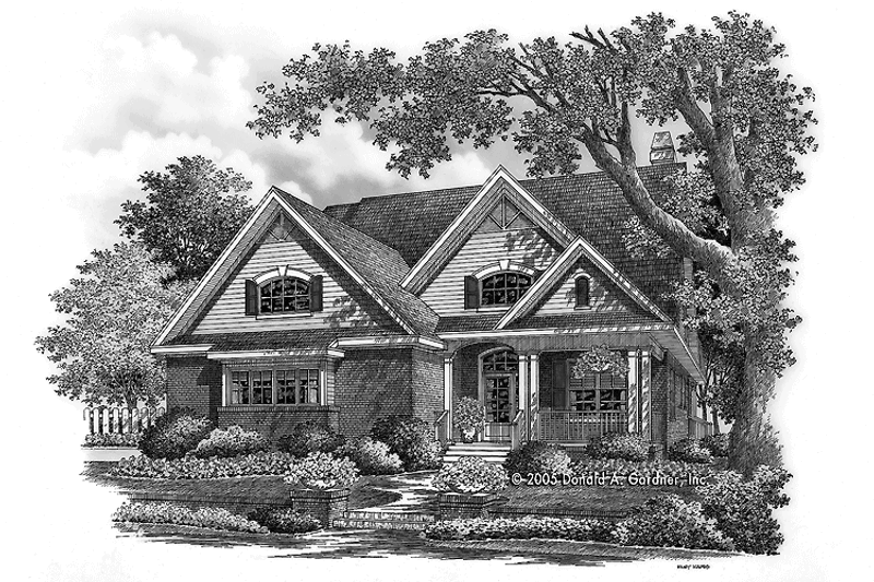 House Blueprint - Traditional Exterior - Front Elevation Plan #929-775
