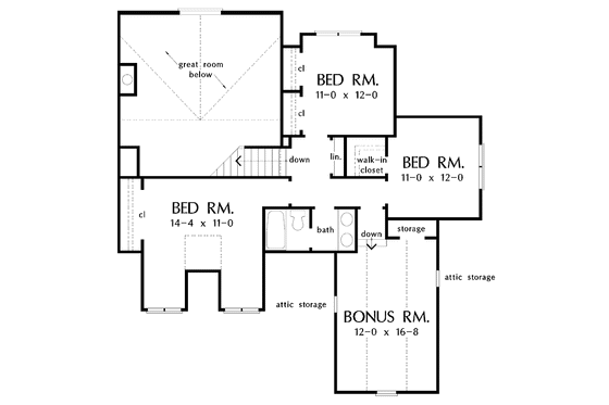 Floor Plan - Upper Floor for Country House Plan #929-366 - 4 bed, 2.5 bath