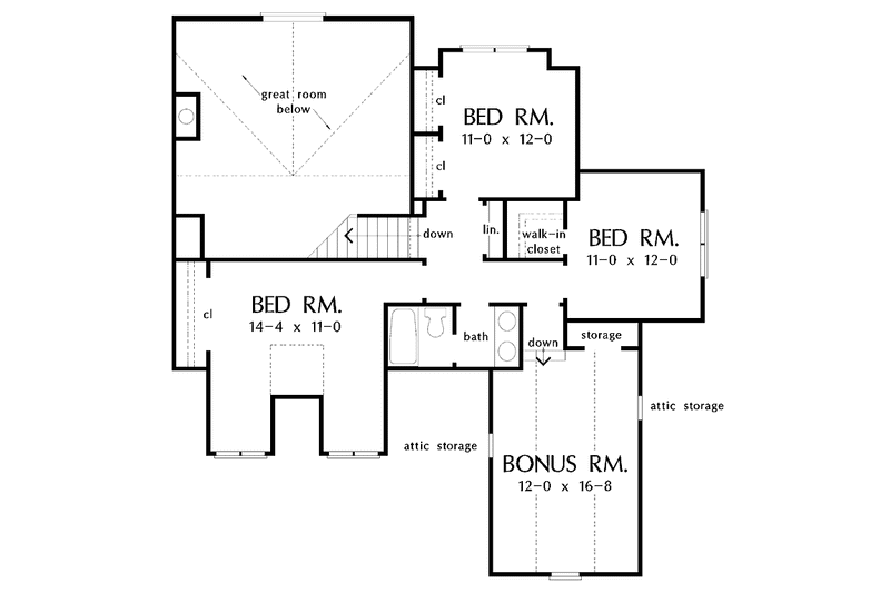 Architectural House Design - Floor Plan - Upper Floor for Country House Plan #929-366 - 4 bed, 2.5 bath