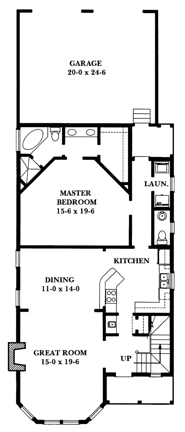 Architectural House Design - Victorian Floor Plan - Main Floor Plan #1047-7