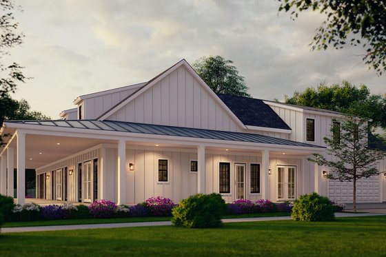 Exterior - Other Elevation for Ranch House Plan #54-400 - 3 bed, 3.5 bath