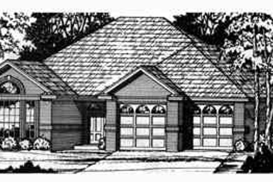 Exterior - Front Elevation for Traditional House Plan #40-193 - 3 bed, 2 bath