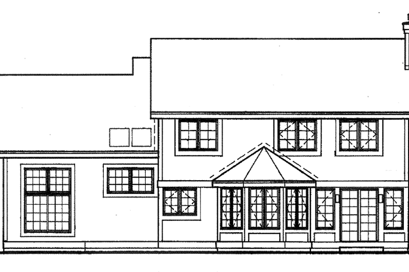 Home Plan - Exterior - Rear Elevation for Country House Plan #320-938 - 4 bed, 2.5 bath