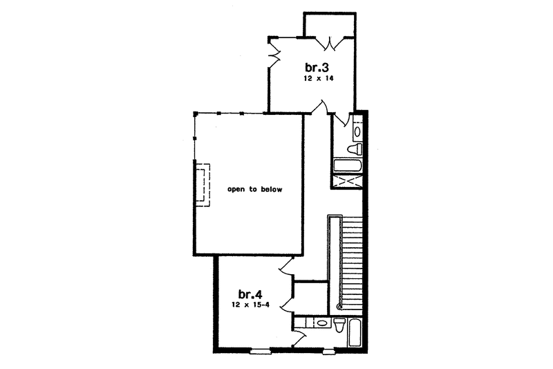 Dream House Plan - Floor Plan - Upper Floor for European House Plan #301-136 - 4 bed, 4 bath