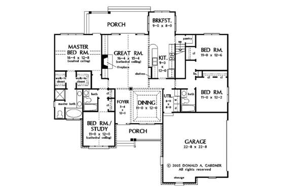 Floor Plan - Main Floor for Traditional House Plan #929-781 - 4 bed, 3 bath