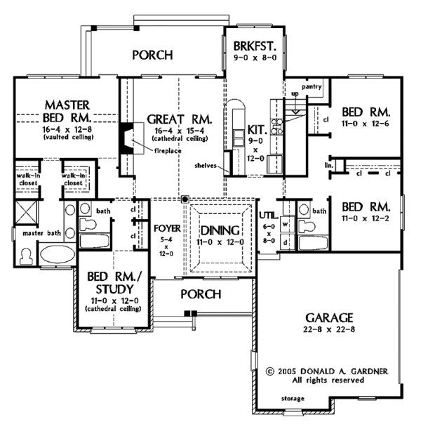 House Blueprint - Traditional Floor Plan - Main Floor Plan #929-781