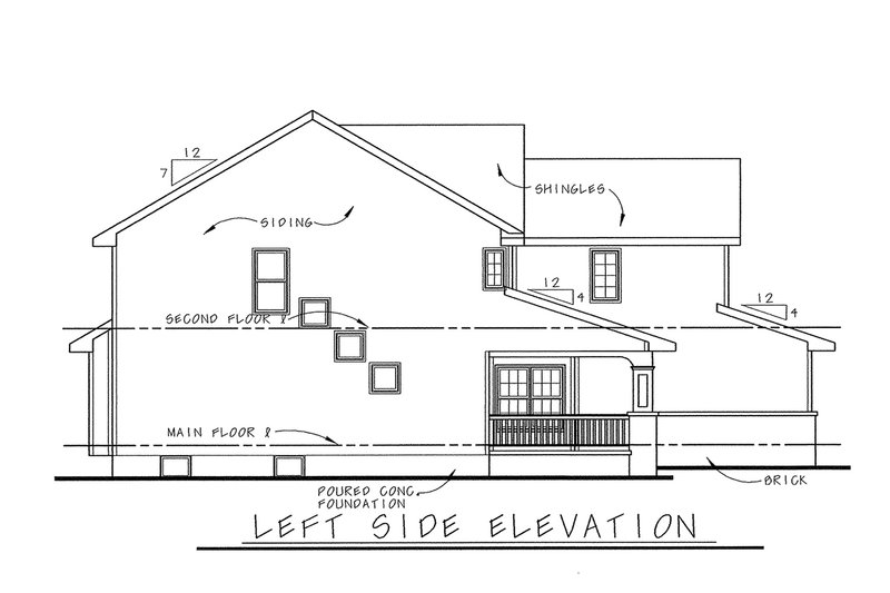 Home Plan - Exterior - Other Elevation for Craftsman House Plan #20-1694 - 4 bed, 3 bath