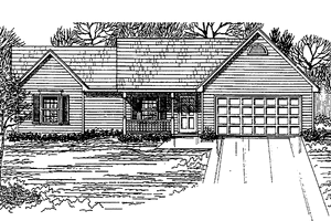 Country Exterior - Front Elevation Plan #30-322