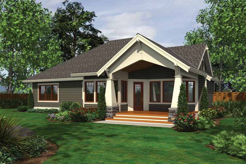 Architectural House Design - Exterior - Rear Elevation for Ranch House Plan #132-533 - 3 bed, 2 bath