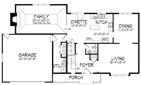 House Plan Design - Country Floor Plan - Main Floor Plan #51-862