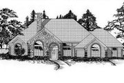 European Style House Plan - 4 Beds 3 Baths 2560 Sq/Ft Plan #62-115 