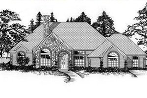 European Exterior - Front Elevation Plan #62-115