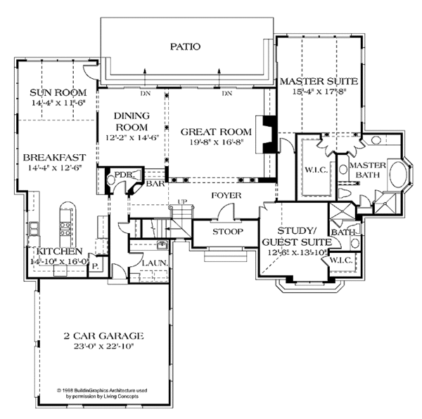 House Design - Traditional Floor Plan - Main Floor Plan #453-298