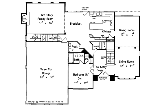Floor Plan - Main Floor for Mediterranean House Plan #927-152 - 5 bed, 4.5 bath
