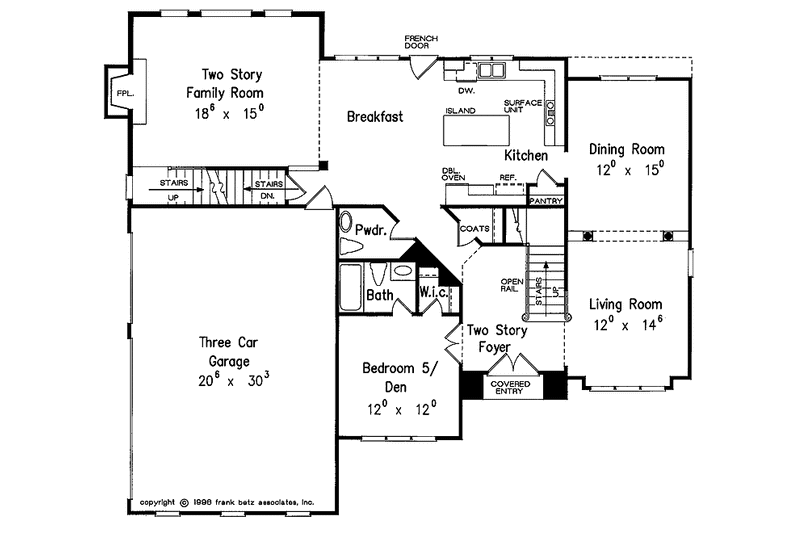 Home Plan - Floor Plan - Main Floor for Mediterranean House Plan #927-152 - 5 bed, 4.5 bath