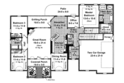 Traditional Style House Plan - 3 Beds 2.5 Baths 1955 Sq/Ft Plan #21-252 