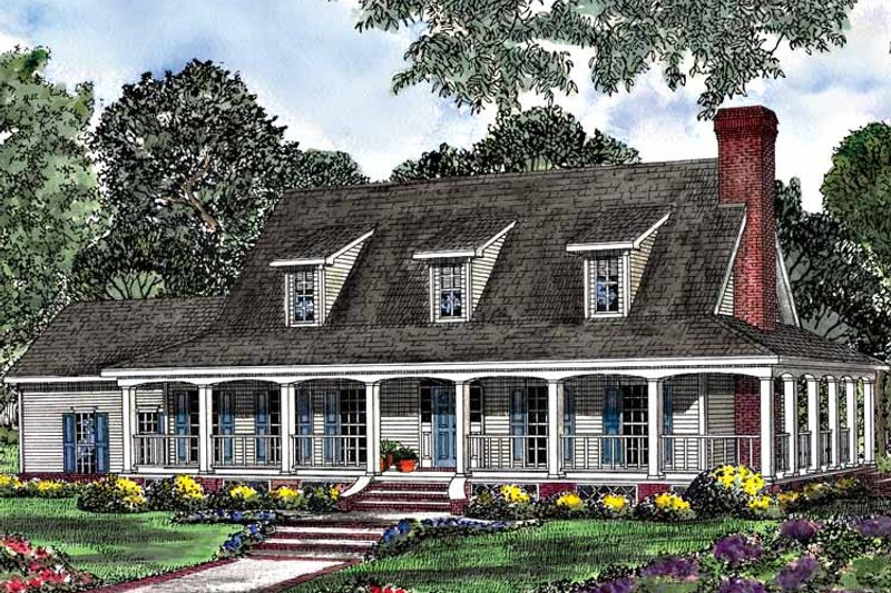 Home Plan - Exterior - Front Elevation 3 for Country House Plan #17-3104 - 3 bed, 2.5 bath