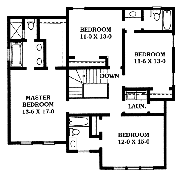 House Design - Victorian Floor Plan - Upper Floor Plan #1014-59