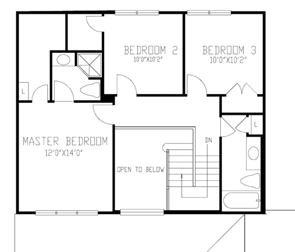 House Plan Design - Country Floor Plan - Upper Floor Plan #320-1443