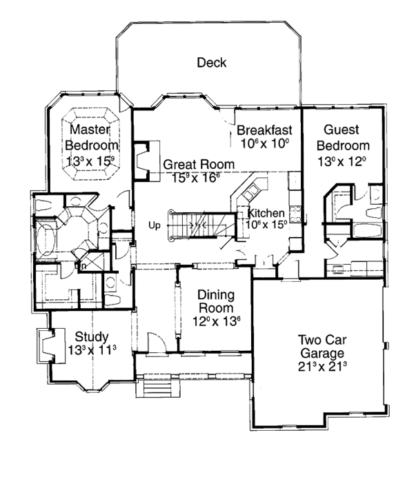 Home Plan - Country Floor Plan - Main Floor Plan #429-215