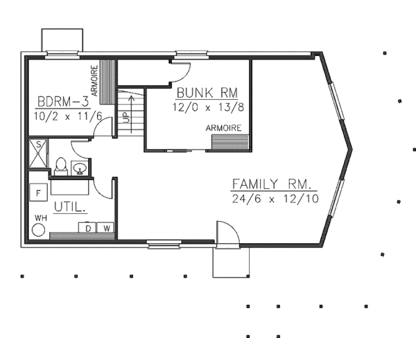 House Design - European Floor Plan - Upper Floor Plan #1037-4