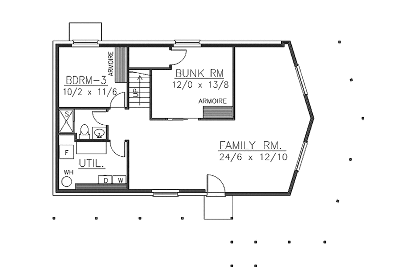 Dream House Plan - Floor Plan - Upper Floor for European House Plan #1037-4 - 4 bed, 2 bath