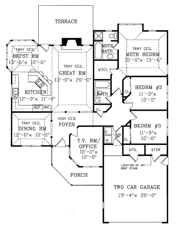 House Plan Design - Country Floor Plan - Main Floor Plan #314-223