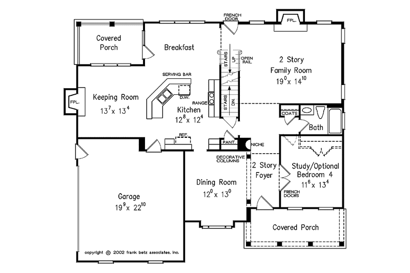 Home Plan - Floor Plan - Main Floor for Classical House Plan #927-859 - 4 bed, 4 bath