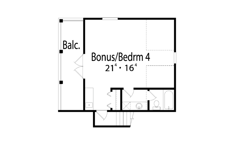 House Blueprint - Floor Plan - Upper Floor for Mediterranean House Plan #417-747 - 3 bed, 3 bath