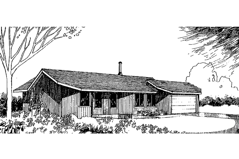 Home Plan - Exterior - Front Elevation 3 for Craftsman House Plan #60-936 - 3 bed, 2 bath