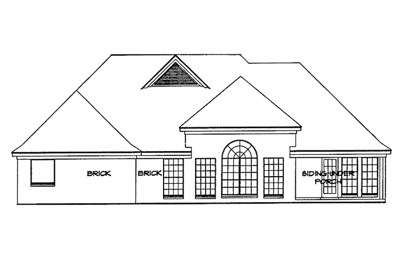 Architectural House Design - Exterior - Rear Elevation for Contemporary House Plan #952-128 - 4 bed, 2 bath