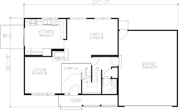 House Design - Country Floor Plan - Main Floor Plan #320-1442