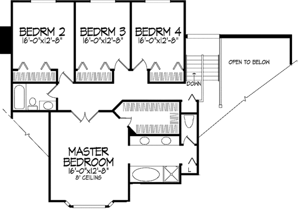 Home Plan - Country Floor Plan - Upper Floor Plan #320-721