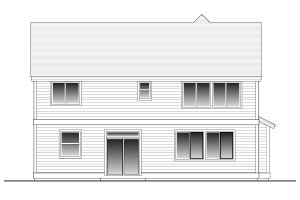 Exterior - Rear Elevation for Craftsman House Plan #53-451 - 4 bed, 2.5 bath
