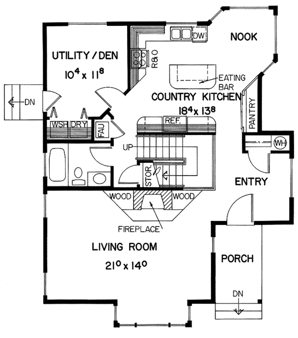 Home Plan - Contemporary Floor Plan - Main Floor Plan #60-699