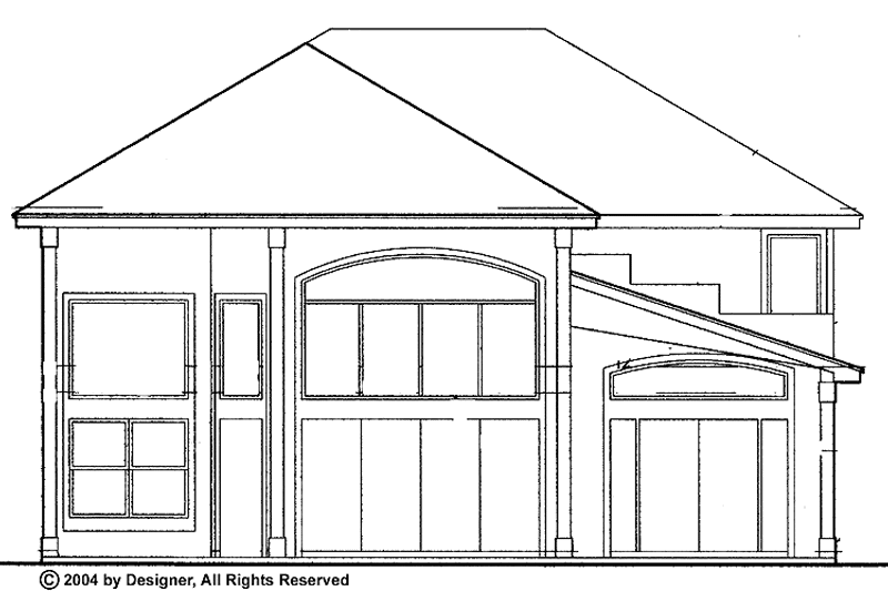House Design - Exterior - Rear Elevation for Mediterranean House Plan #417-508 - 4 bed, 2.5 bath