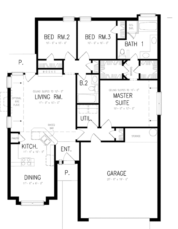 House Design - Country Floor Plan - Main Floor Plan #40-506