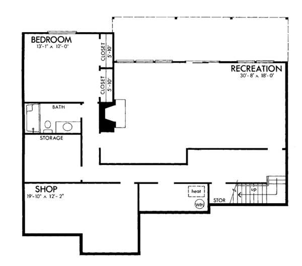 Dream House Plan - Contemporary Floor Plan - Lower Floor Plan #320-1329