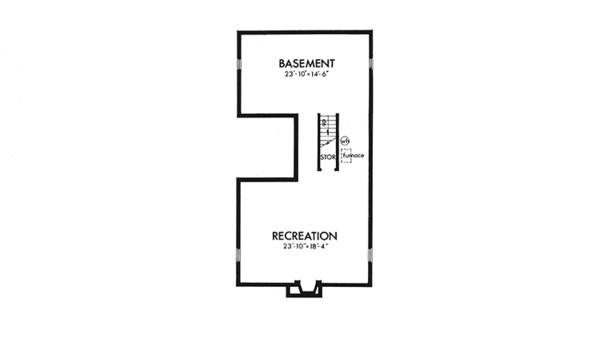 House Plan Design - Prairie Floor Plan - Lower Floor Plan #320-1027